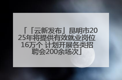「云新发布」昆明市2025年将提供有效就业岗位16万个 计划开展各类招聘会200余场次