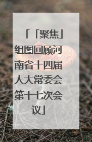 「聚焦」组图回顾河南省十四届人大常委会第十七次会议