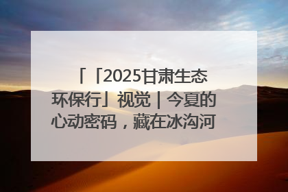 「2025甘肃生态环保行」视觉｜今夏的心动密码，藏在冰沟河的潋滟波光里
