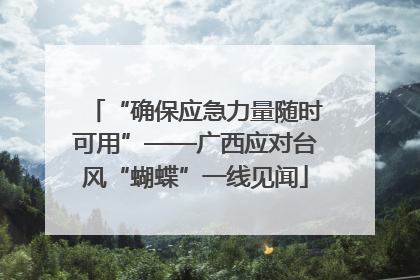 “确保应急力量随时可用”——广西应对台风“蝴蝶”一线见闻