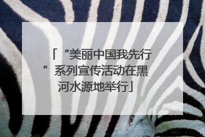 “美丽中国我先行”系列宣传活动在黑河水源地举行