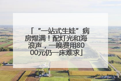 “一站式生娃”病房爆满！配灯光和海浪声，一晚费用8000元仍一床难求
