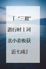 “三夏”进行时丨河北小麦收获近七成