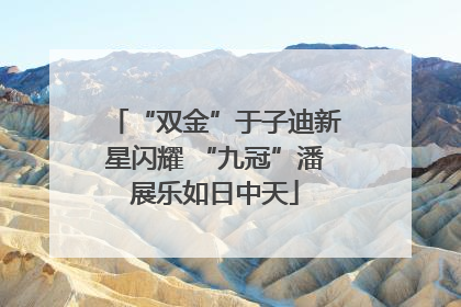 “双金”于子迪新星闪耀 “九冠”潘展乐如日中天