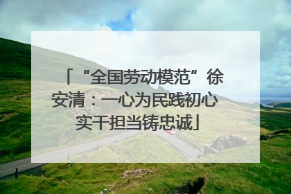 “全国劳动模范”徐安清：一心为民践初心 实干担当铸忠诚