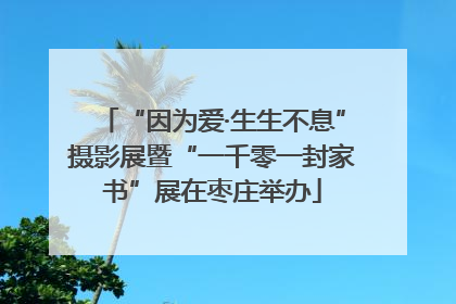 “因为爱·生生不息”摄影展暨“一千零一封家书”展在枣庄举办