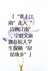 “塞上江南”走入“诗画江南”，宁夏文旅邀在杭大学生探秘“星星故乡”