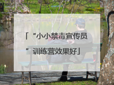 “小小禁毒宣传员”训练营效果好
