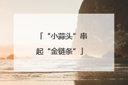 “小蒜头”串起“金链条”