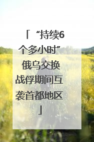 “持续6个多小时” 俄乌交换战俘期间互袭首都地区