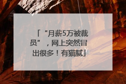 “月薪5万被裁员”，网上突然冒出很多！有猫腻