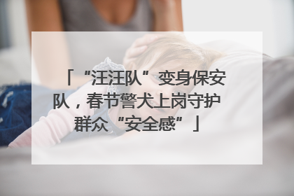 “汪汪队”变身保安队，春节警犬上岗守护群众“安全感”