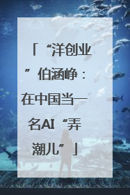 “洋创业”伯涵峥：在中国当一名AI“弄潮儿”