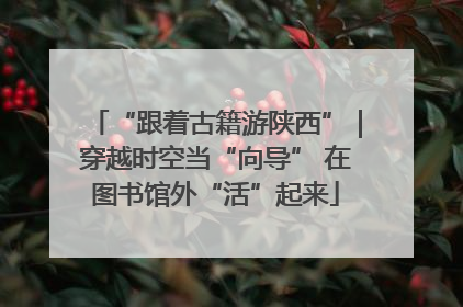 “跟着古籍游陕西”｜穿越时空当“向导” 在图书馆外“活”起来