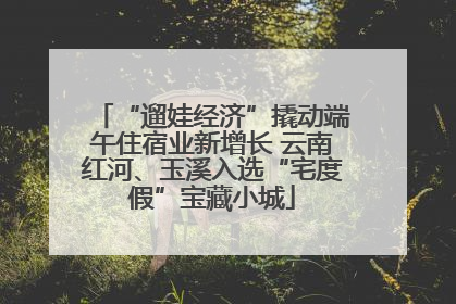 “遛娃经济”撬动端午住宿业新增长 云南红河、玉溪入选“宅度假”宝藏小城