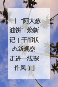 “阿大葱油饼”焕新记（干部状态新观察·走进一线探作风）