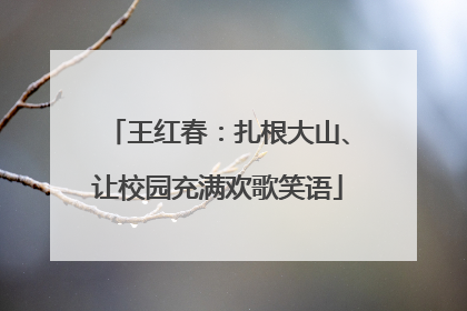 王红春：扎根大山、让校园充满欢歌笑语