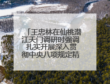 王忠林在仙桃潜江天门调研时强调 扎实开展深入贯彻中央八项规定精神学习教育 以作风建设新成效加快推动高质量发展