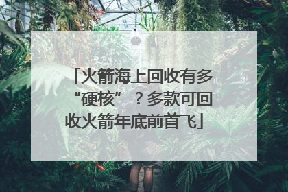 火箭海上回收有多“硬核”？多款可回收火箭年底前首飞