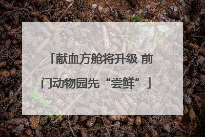 献血方舱将升级 前门动物园先“尝鲜”