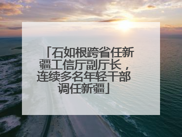 石如根跨省任新疆工信厅副厅长，连续多名年轻干部调任新疆