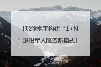琼渝携手构建“1+N”退役军人服务新模式