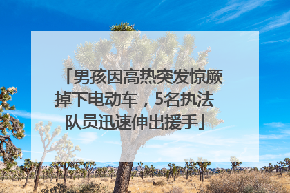 男孩因高热突发惊厥掉下电动车，5名执法队员迅速伸出援手