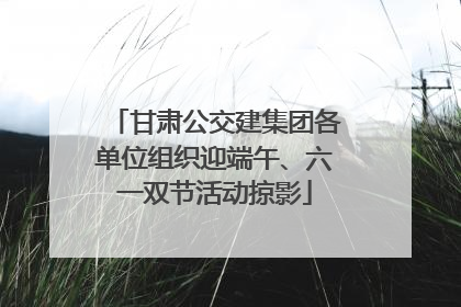 甘肃公交建集团各单位组织迎端午、六一双节活动掠影