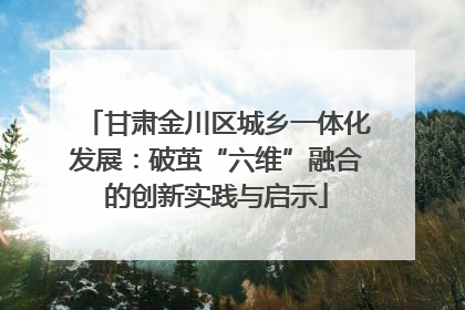 甘肃金川区城乡一体化发展：破茧“六维”融合的创新实践与启示