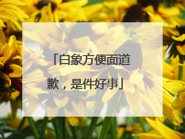 白象方便面道歉，是件好事