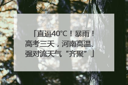 直逼40℃！暴雨！高考三天，河南高温、强对流天气“齐聚”