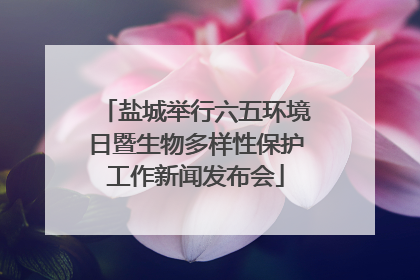 盐城举行六五环境日暨生物多样性保护工作新闻发布会