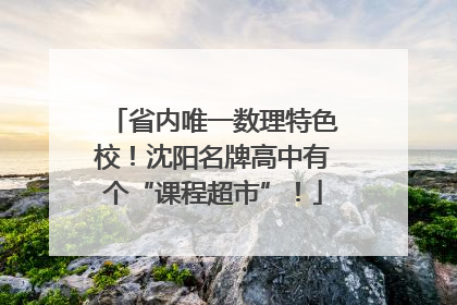 省内唯一数理特色校！沈阳名牌高中有个“课程超市”！