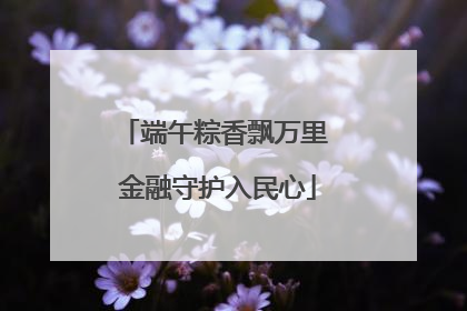 端午粽香飘万里 金融守护入民心
