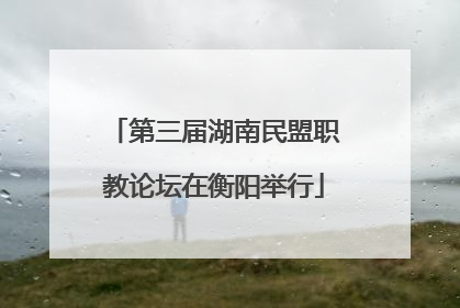 第三届湖南民盟职教论坛在衡阳举行
