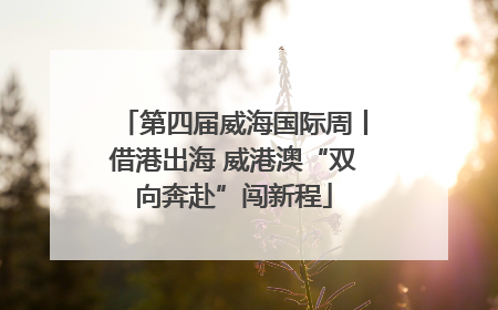 第四届威海国际周丨借港出海 威港澳“双向奔赴”闯新程