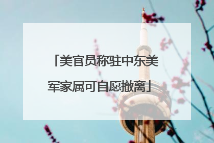 美官员称驻中东美军家属可自愿撤离