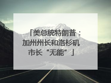 美总统特朗普：加州州长和洛杉矶市长“无能”