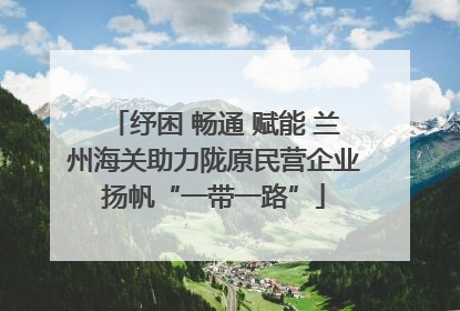 纾困 畅通 赋能 兰州海关助力陇原民营企业扬帆“一带一路”