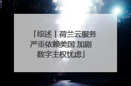综述丨荷兰云服务严重依赖美国 加剧数字主权忧虑