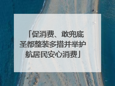 促消费、敢兜底 圣都整装多措并举护航居民安心消费