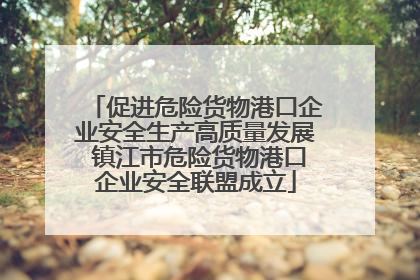 促进危险货物港口企业安全生产高质量发展 镇江市危险货物港口企业安全联盟成立