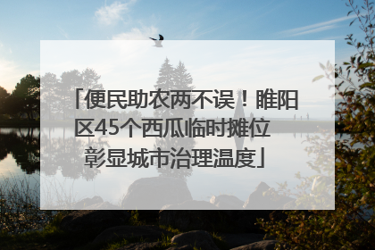便民助农两不误！睢阳区45个西瓜临时摊位 彰显城市治理温度