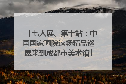 七人展、第十站：中国国家画院这场精品巡展来到成都市美术馆