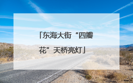 东海大街“四瓣花”天桥亮灯