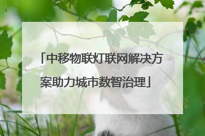 中移物联灯联网解决方案助力城市数智治理