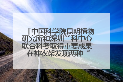中国科学院昆明植物研究所和深圳兰科中心联合科考取得重要成果 在神农架发现两种“国保”级兰花