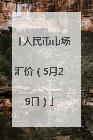 人民币市场汇价（5月29日）