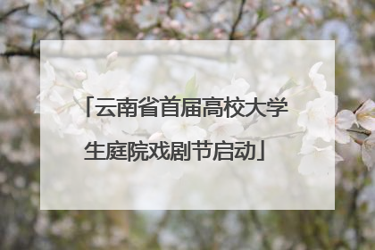 云南省首届高校大学生庭院戏剧节启动