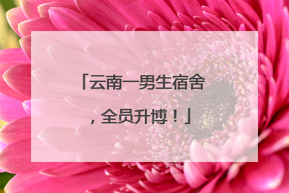 云南一男生宿舍，全员升博！